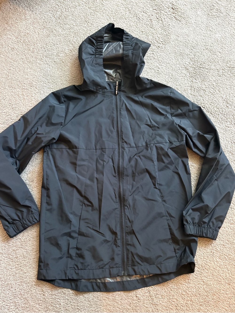 Boys (Cat & Jack) Black Hooded Lightweight Rain Jacket -  XL